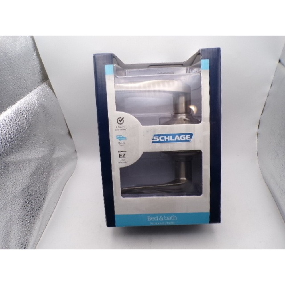 Schlage Bed and‎ Bath Privacy Door Lever Satin Nickel EZ Install Interior Lock